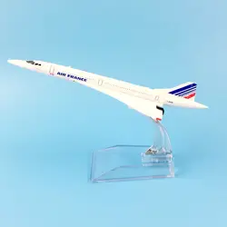 Бесплатная доставка 16 см AIR FRANCE CONCORDE модель самолета Модель игрушки самолет подарок на день рождения