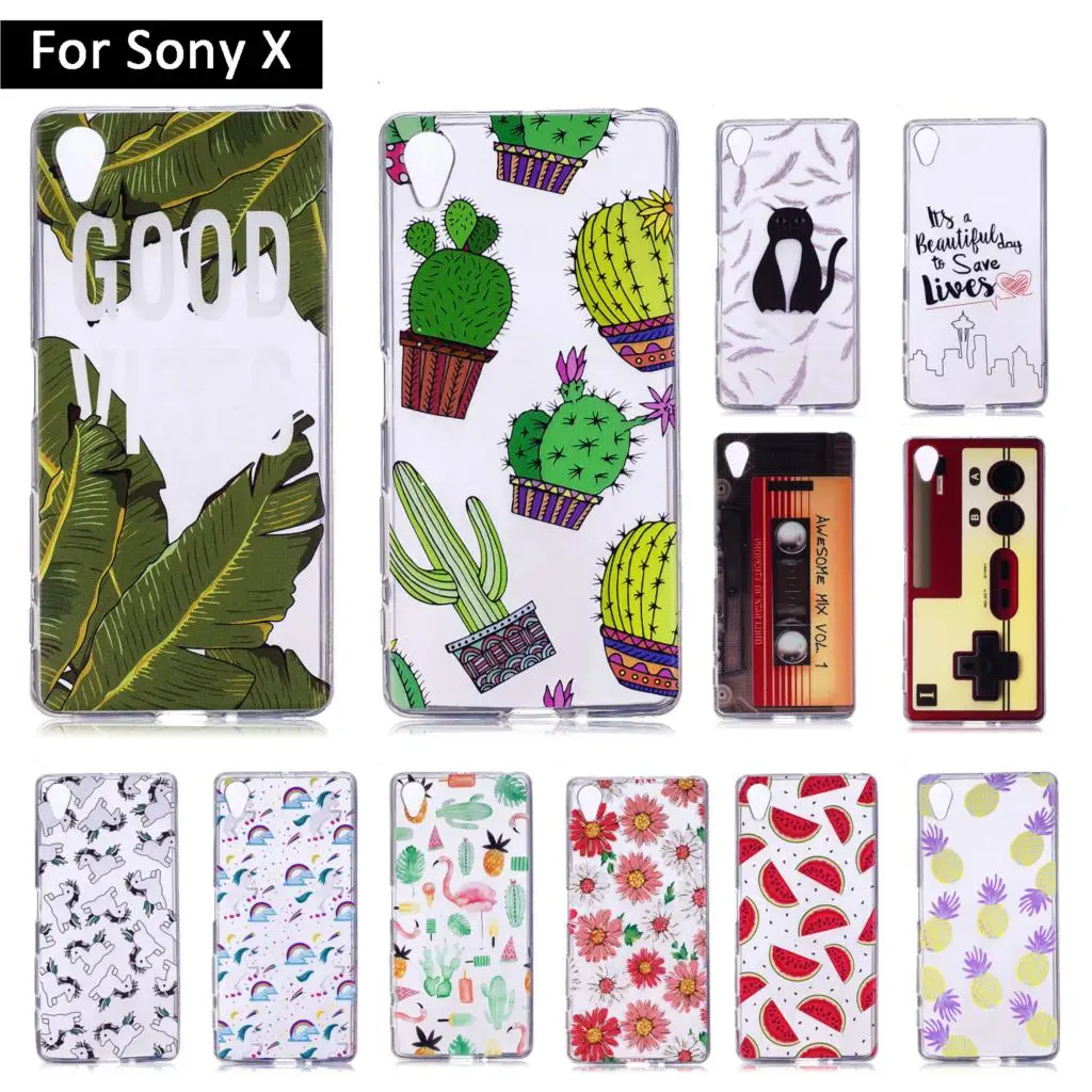 Чехол из ТПУ с рисунком для sony Xperia X F5121 F5122 задняя крышка XperiaX F 5121 5122 чехол s мягкий
