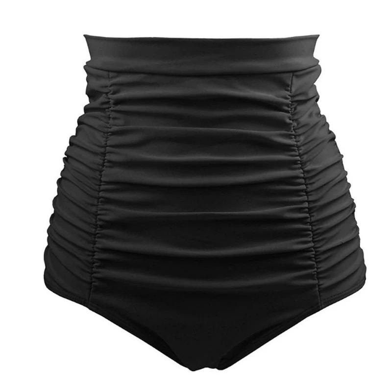 plus size ruffle High Waist Bikini Bottom Women Swimwear brazilian solid color high quality sexy swimsuit Bathing Suit S-3XL plus size ruffle High Waist Bikini Bottom Women Swimwear brazilian solid color high quality sexy swimsuit Bathing Suit S-3XL