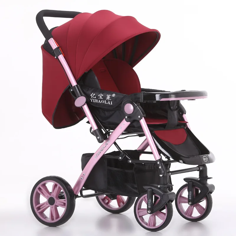  Ebola High Landscape Baby Stroller Can Sit Lie Ultra Portable Folding Umbrella Car Four Wheel Strol