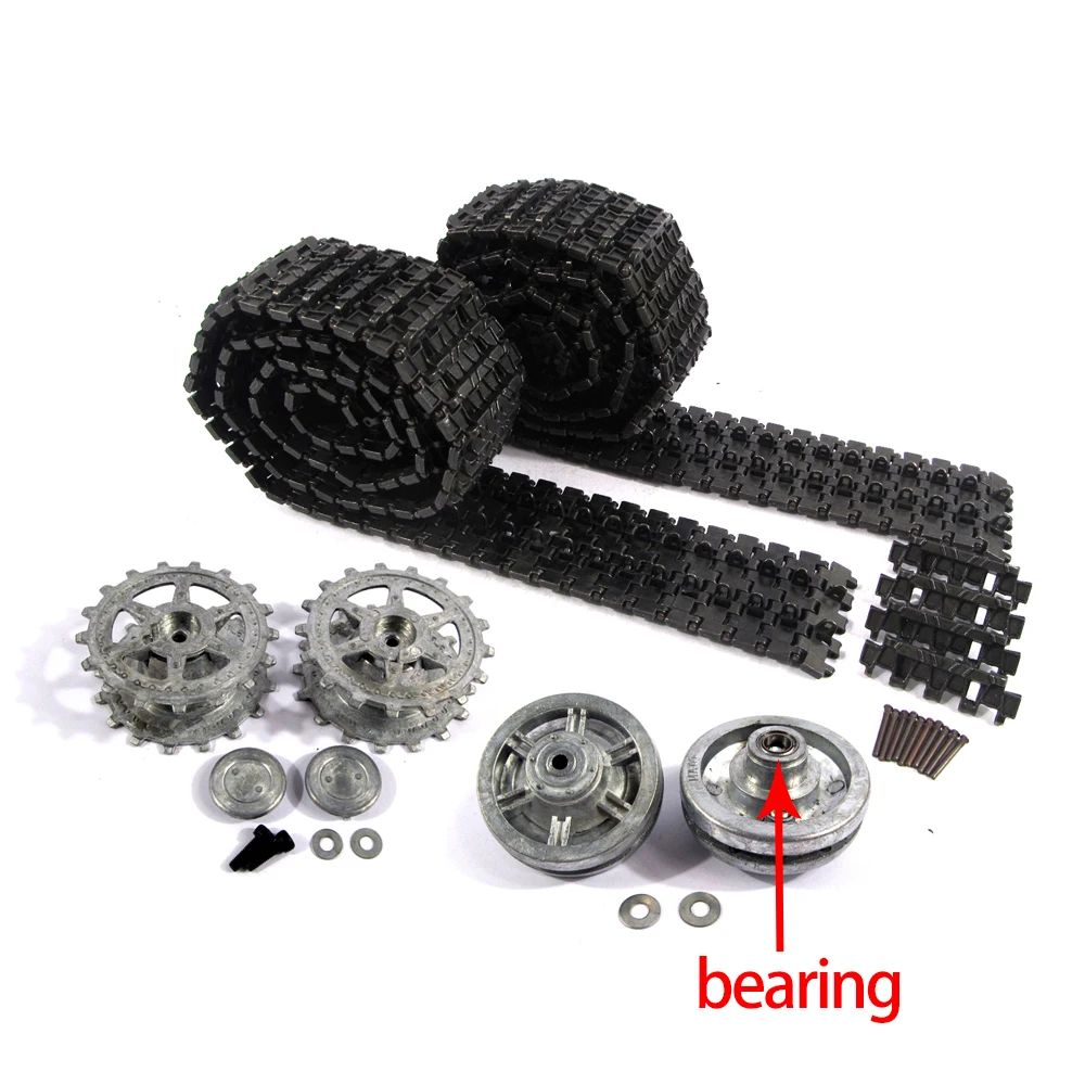 

1/16 Mato Tank Tracks sprockets idler wheels with bearing set for Heng Long 3869/79-1 1:16 RC German Jagdpanther/Panther G