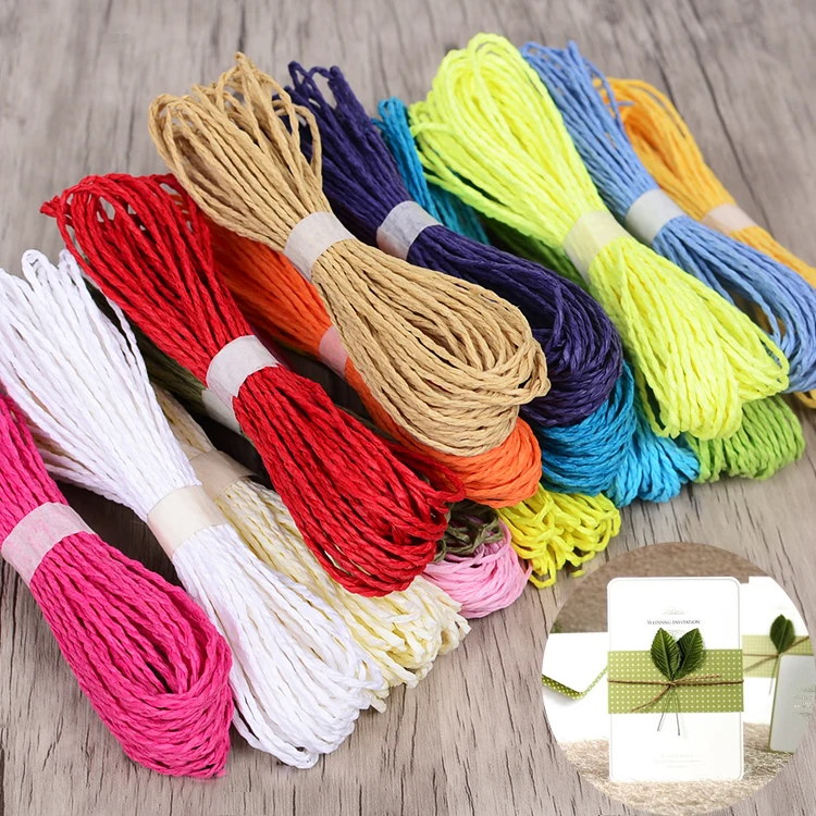 26M DIY Twisted Paper Raffia Craft Favor Gift Wrapping Twine Rope