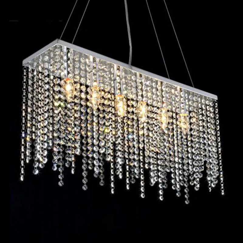 

Crystal Chandelier Light For Modern Dining Room Led E14 Crystal Chandeliers Square Rectangle Room Lamp Lights