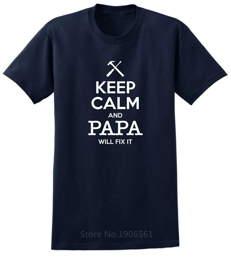Летняя одежда экипажа Средства ухода за кожей Шеи Keep Calm and папа будет исправить