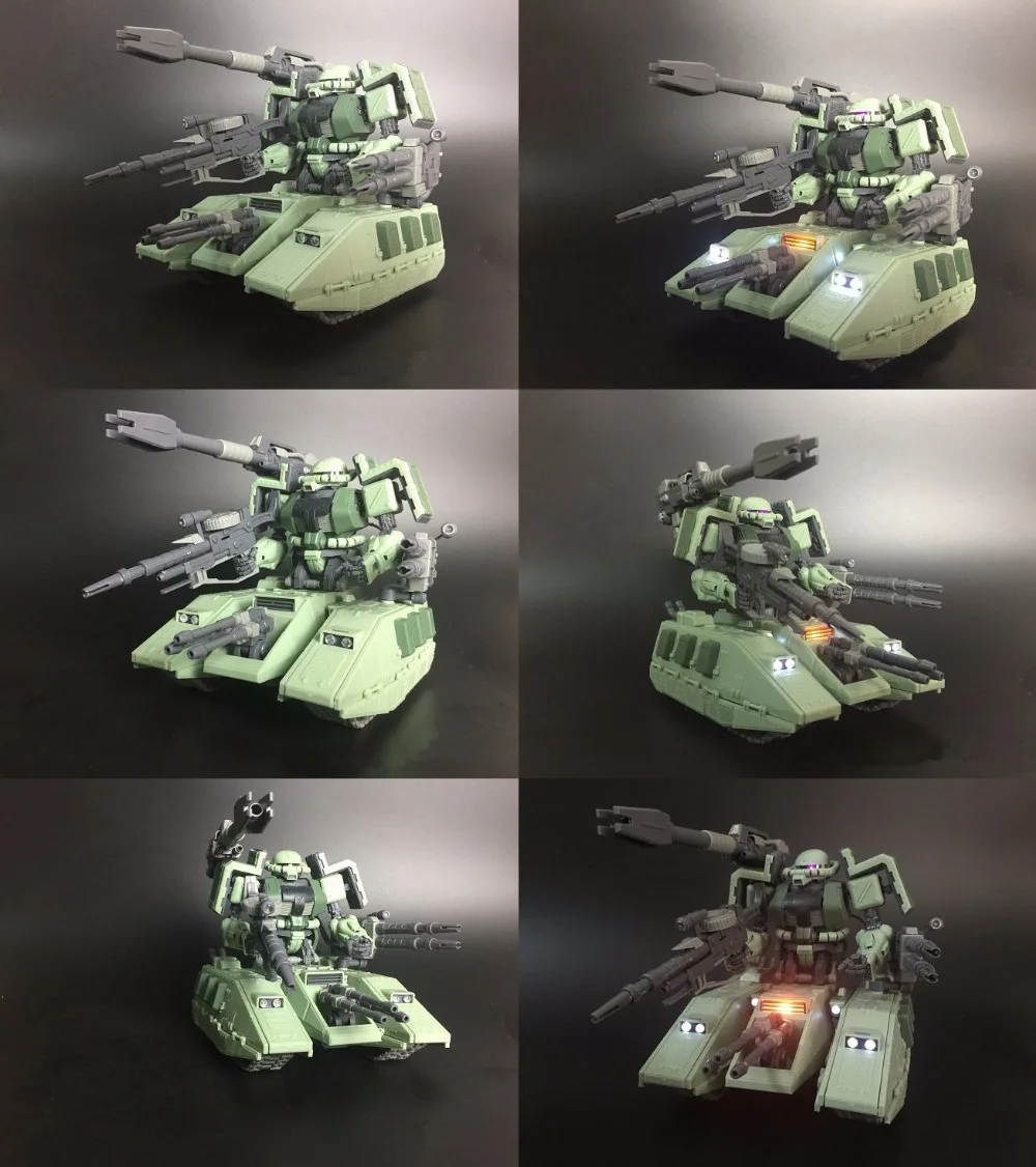 MK Motor King MG 1/100 MS-06V ZAKU TANK Gundam светодиодный зеленый или желтый