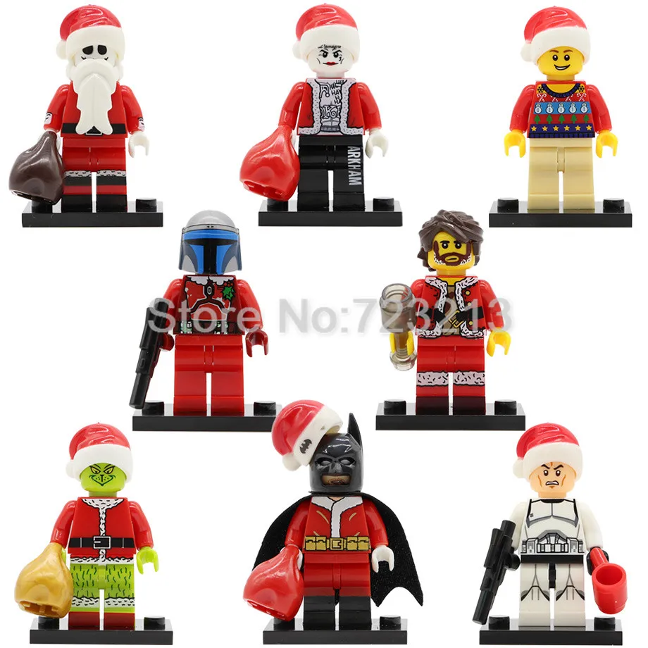 X0154 Weihnachten юнге Figur Джек Скеллингтон Wiley Джокер Бэтмен Джанго Фетт Клон Trooper Bausteine