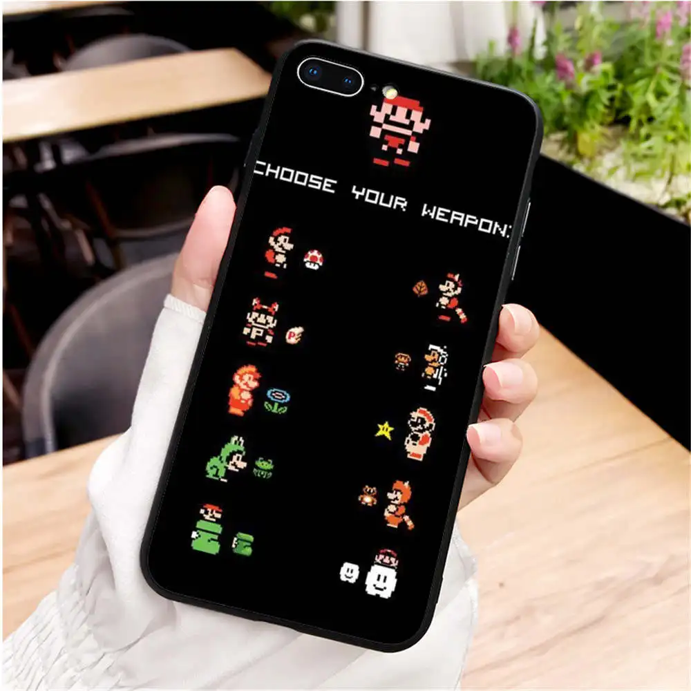 TPU Мягкий силиконовый чехол из ТПУ с рисунком Супер Марио для iPhone MAX XR XS X 5 5S 5SE 6 6 S 6 7 8 Plus Coque Capa - Цвет: TPU