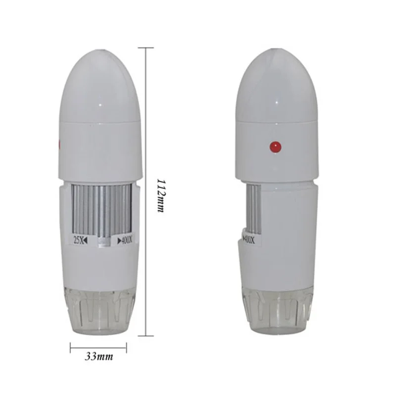 Портативный 25X-400X зум ТВ AV микроскоп с подсветкой Цифровая камера микроскоп с 8 светодиодный световая Лупа 0.3MP с подставкой