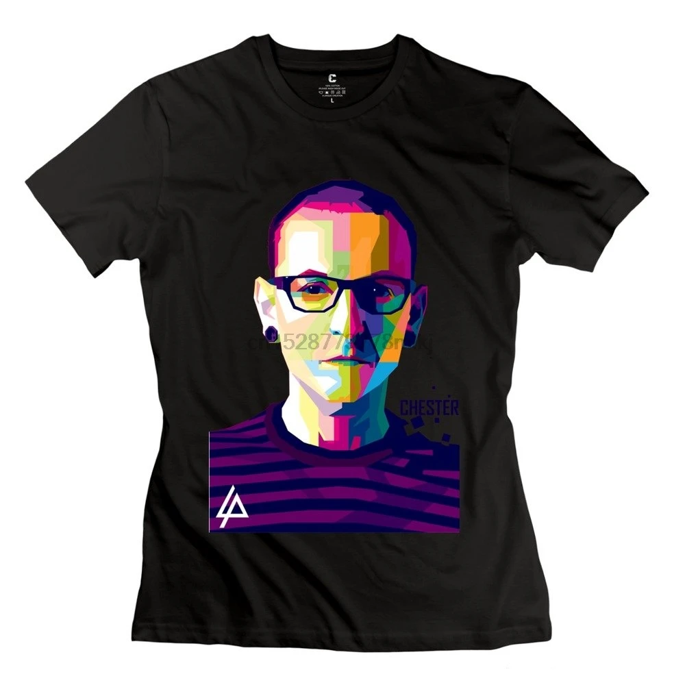 

Popular Linkin Park Chester T-shirt Purple Summer Short Sleeve Shirts Tops S~3Xl Big Size Cotton Tees Free Shipping T Shirt