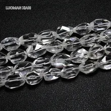LUOMAN XIARI Природный грань нерегулярные белый кристалл камень бусины для изготовления ювелирных изделий DIY материал ожерелья 1*20 мм Strand 15''
