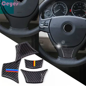

Ceyes Carbon Fiber Stripe Interior Car-Styling Steering Wheel Sticker Case For Bmw Sport 5 Series E60 523 525 520LI Accessories