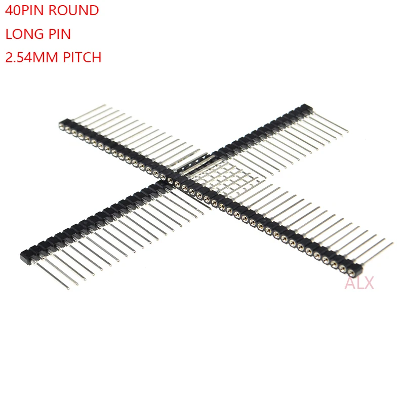 1PCS 1X40 PIN Single Row ROUND FEMALE PIN HEADER long pin 2.54MM PITCH