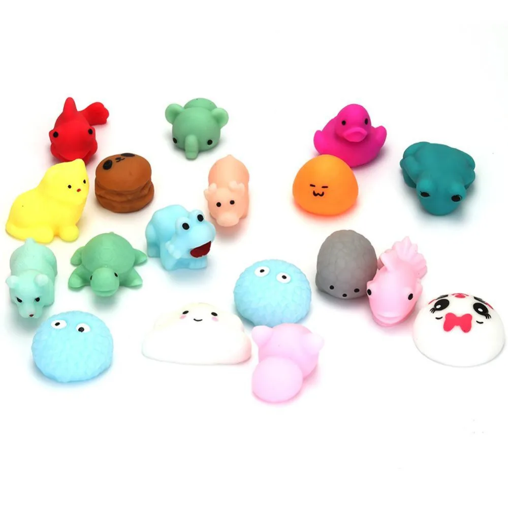 30 шт. Squeeze Squishies Моти животных, аксессуары, игрушки Мягкие силиконовые Рост мультфильм Squeeze Животные Squeeze Игрушка антистресс для малыша