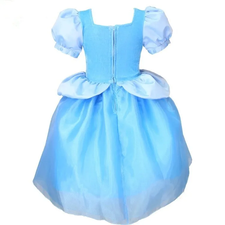 Костюм Золушки платье принцессы Золушки платье Золушки для девочек костюмы Золушки на Хэллоуин голубое праздничное платье на день рождения
