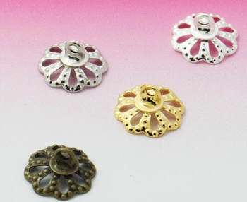 

new 100pcs/lot 8.5mm filigree end top connector for glass globe bottle accessories--bronze/silver/gold/white k option