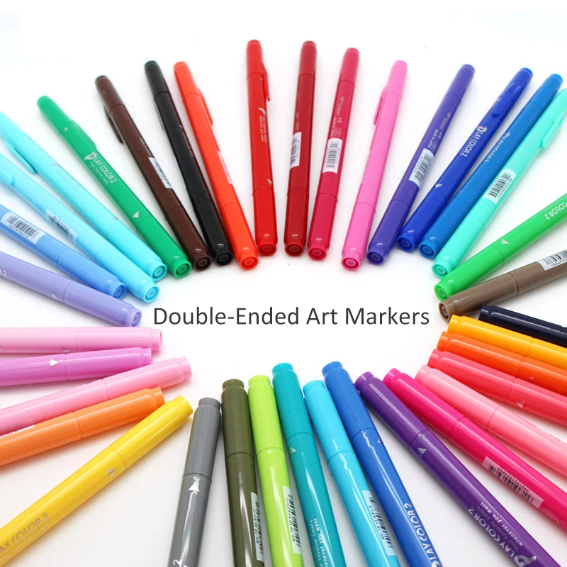 6/12/24 Colors/Set Japanese Watercolor Double Ended Art Markers Fine