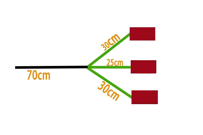 4-контактный очередь до 3 шт. 4pin разъем линии 3 * molex 70 см + 30 см + 25 см + 30 см 16AWG Высокие технические характеристики Чисто Медный Луженый провод