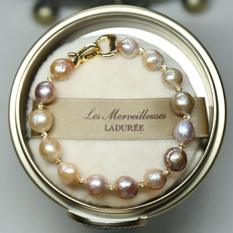 BaroqueOnly THREE WAYS CAN WEAR Mixed-colour Baroque Natural Freshwater Pearl Necklace sweater chain 2018 new arrival free ship Fine Jewelry