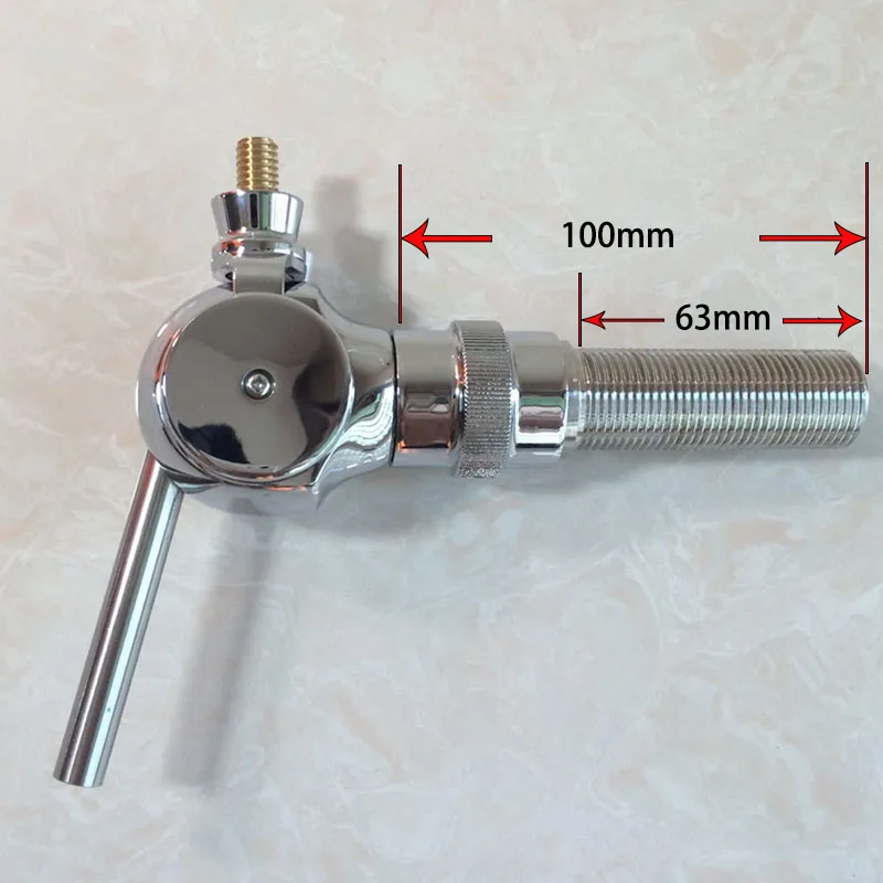 Бельгийский пивной кран, пивной кран с длинным хвостовиком в форме шарика, резьба 5/8 дюйма с контролем потока, пивной кран, регулируемый для бара