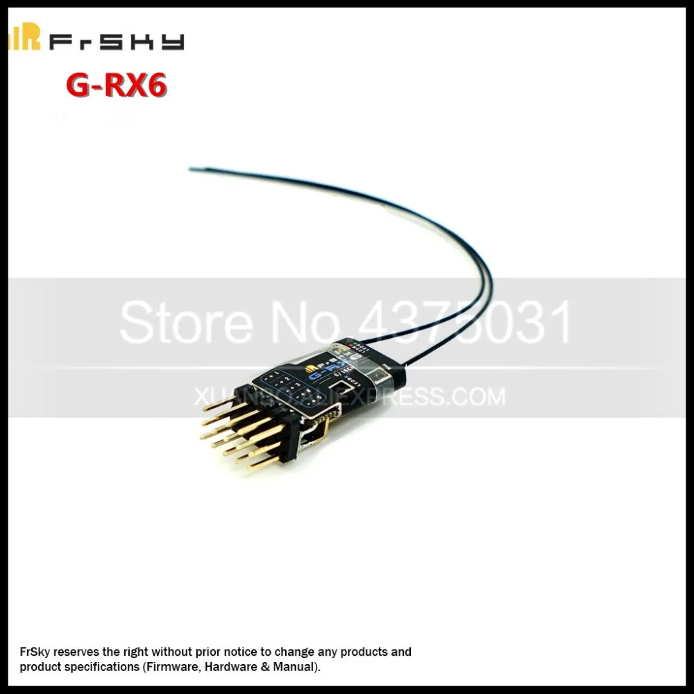

Original FrSky G-RX6 6/16 telemetry Receiver designed for gliders ultra small and super light 6 pwm output