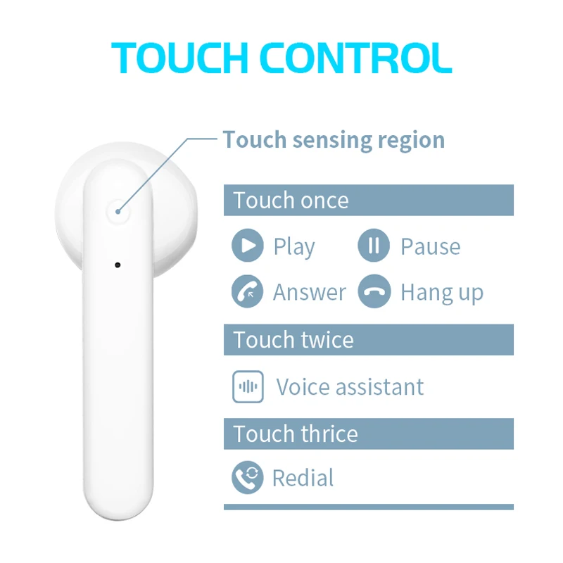 Беспроводные Bluetooth наушники YUNAO X26 с зарядной коробкой поддержкой Siri mic