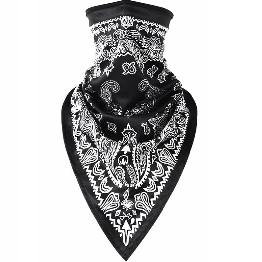 المطبوعة نمط صامد للريح تزلج قناع الوجه تنفس الدراجات قناع الرياضية الباردة حماية على الجليد التزلج قناع وشاح