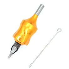 1 шт. Горячая 29 мм желтый цвет тату ручка из алюминиевого сплава картридж для татуировки ручка трубка насадка для татуировочной машины ручка