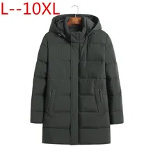 10XL 8XL 6XL 5XL зимняя куртка Для мужчин Тонкий толстые теплые Одежда высшего качества ветрозащитная одежда с замком-молнией для Для мужчин модные зимние пальто человек