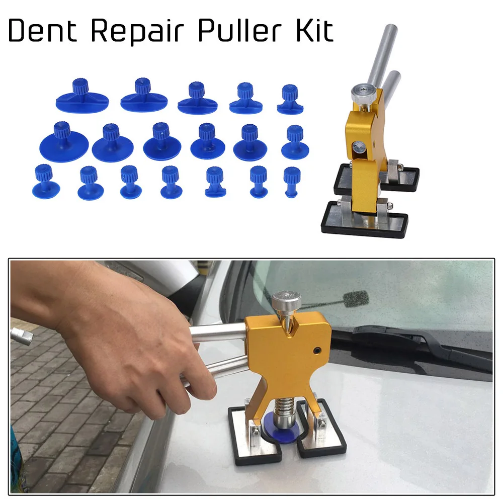 Car Body Dent Lifter Puller Paintless Dent Repair Hail Removal Set Tool 18 Tabs 