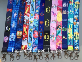 

100Pcs Japanese anime mix cartoon women kids lovely Neck Straps Lanyards Mobile Phone,ID Card,Key chain kids party gifts K-04