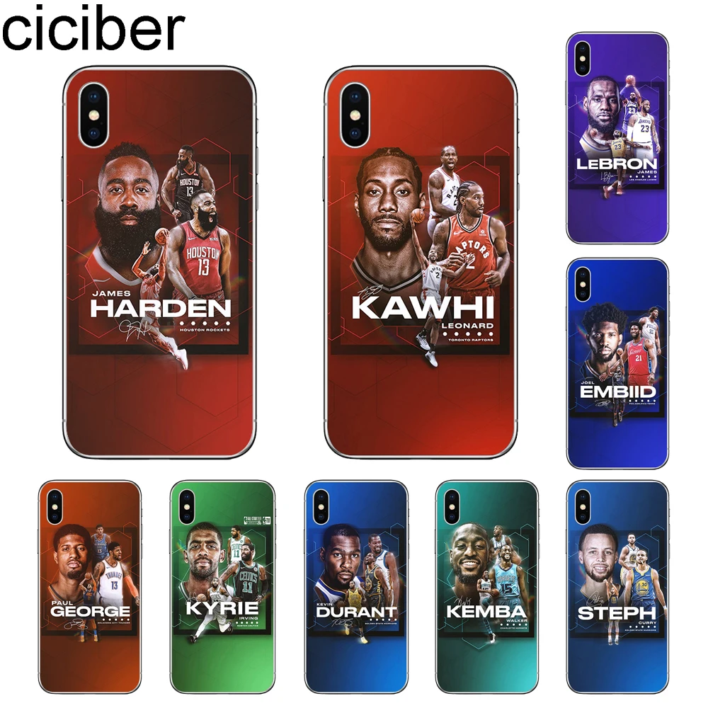 

ciciber Basketball Curry Irving Durant Soft TPU Phone Case Cover For iPhone 11 Pro Max 7 8 6 6S Plus 5S SE X XR XS Max Coque