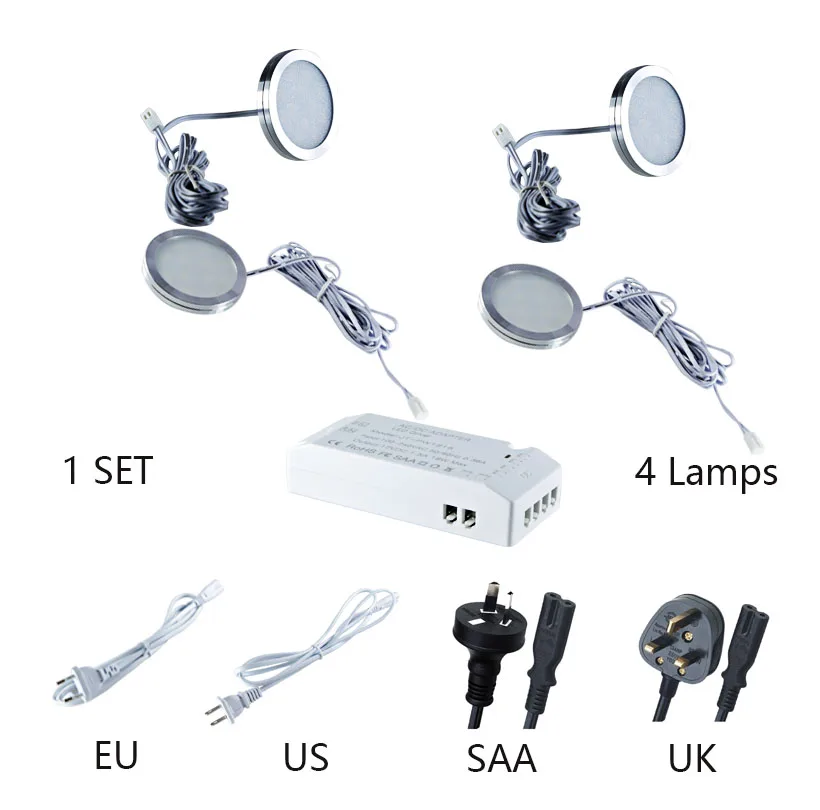 1 set 4 lamps