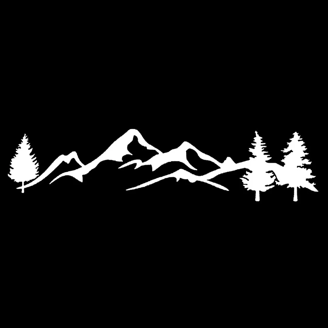 1pc 100cm Tree Mountain Forest Car Sticker SUV RV Camper Offroad Truck PET Decal