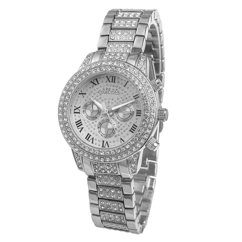 Prix pour Montre Femme Top Marque De Luxe De Mode Dames Femmes Strass Plein Logo Montres Rose Or Argent Quartz Relojes De Marca Mujer Prix pour Montre Femme Top Marque De Luxe De Mode Dames Femmes Strass Plein Logo Montres Rose Or Argent Quartz Relojes De Marca Mujer