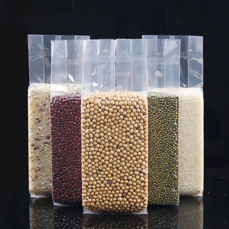 Вакуумная упаковка для хранения пищевых продуктов, прозрачные пластиковые пакеты для закусок, сухих фруктов, бобы, рисовая упаковка, Герметичная сумка для хранения