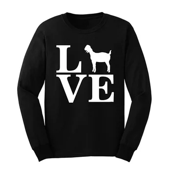 

Mens Barnyard Farm Animal, Love Goats Long Sleeve T-Shirts Casual Men Tee