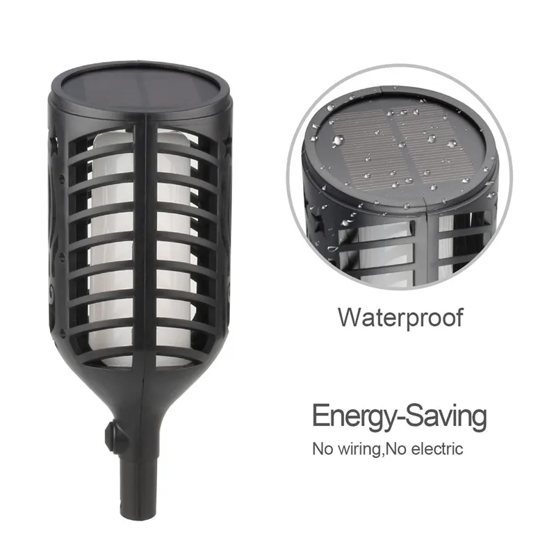 

Solar Lighting Waterproof Solar Panel Lamp plug-in Socket type flame lamp Christmas Decorative Lights Outdoor Garden light