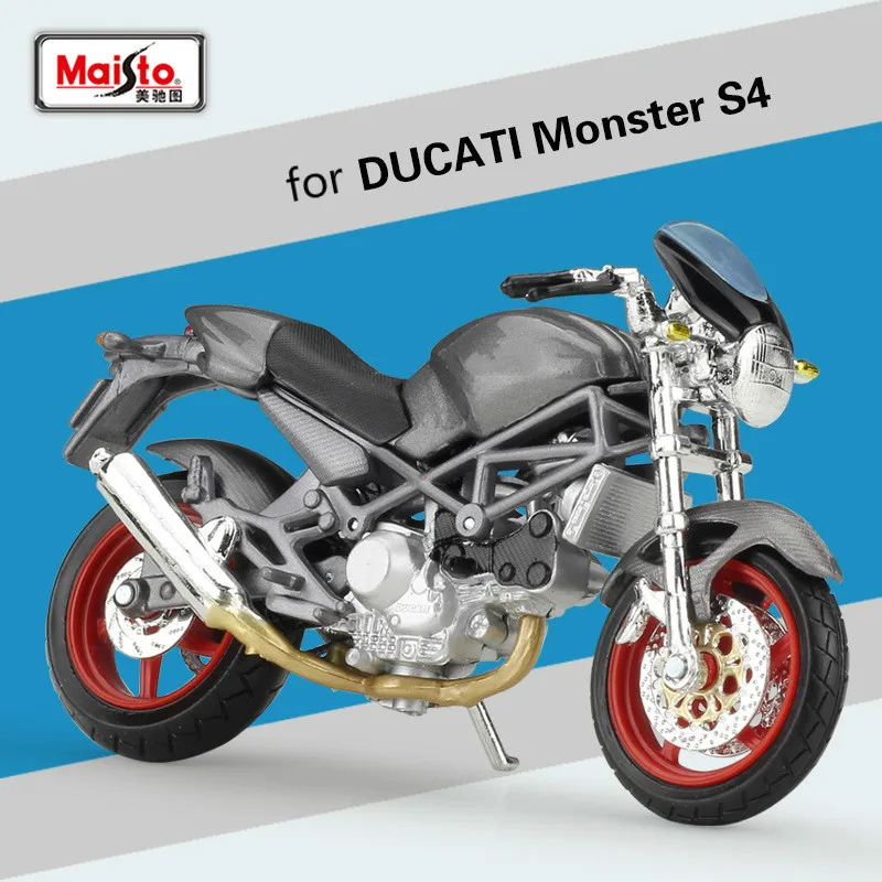 

Maisto 1:18 for DUCATI MONSTER S4 Motocross Model for Monster 696 1200S 2014 Simulation Alloy Auto Mobile Motorcycle Car Model