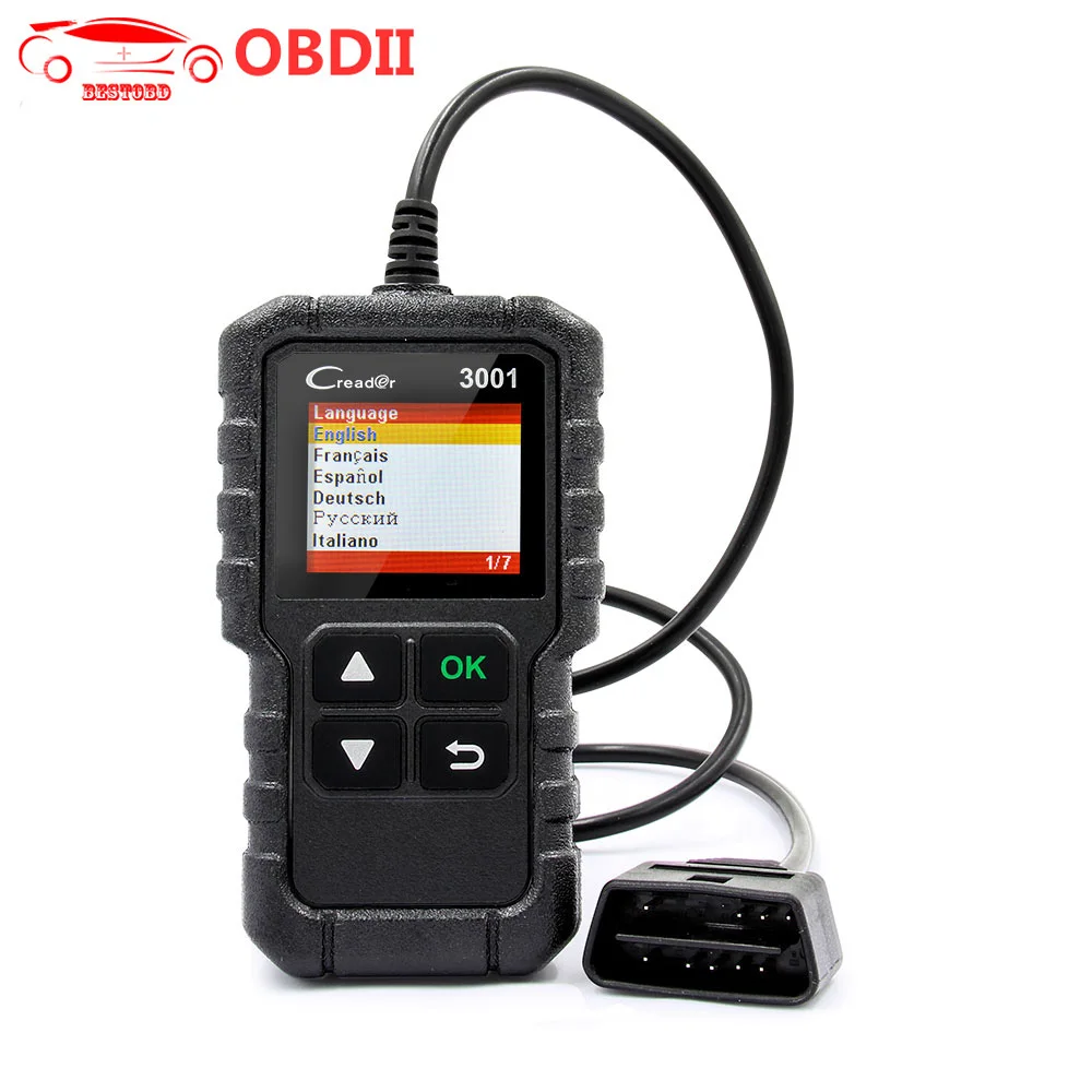 

LAUNCH X431 CR3001 OBD2 OBDII EOBD Auto Code Reader Scanner X431 Creader 3001 Car Diagnostic Tool better than AD310 ELM327