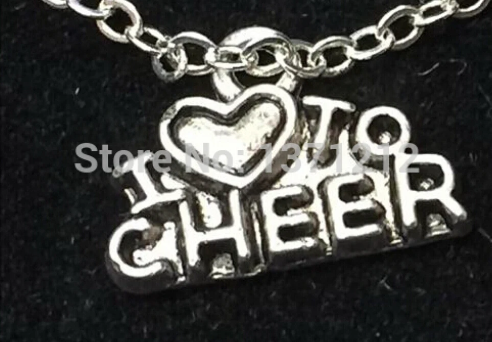 Модные Винтажные подвески из цинкового сплава I Love to Cheer Cheerleader тибетские