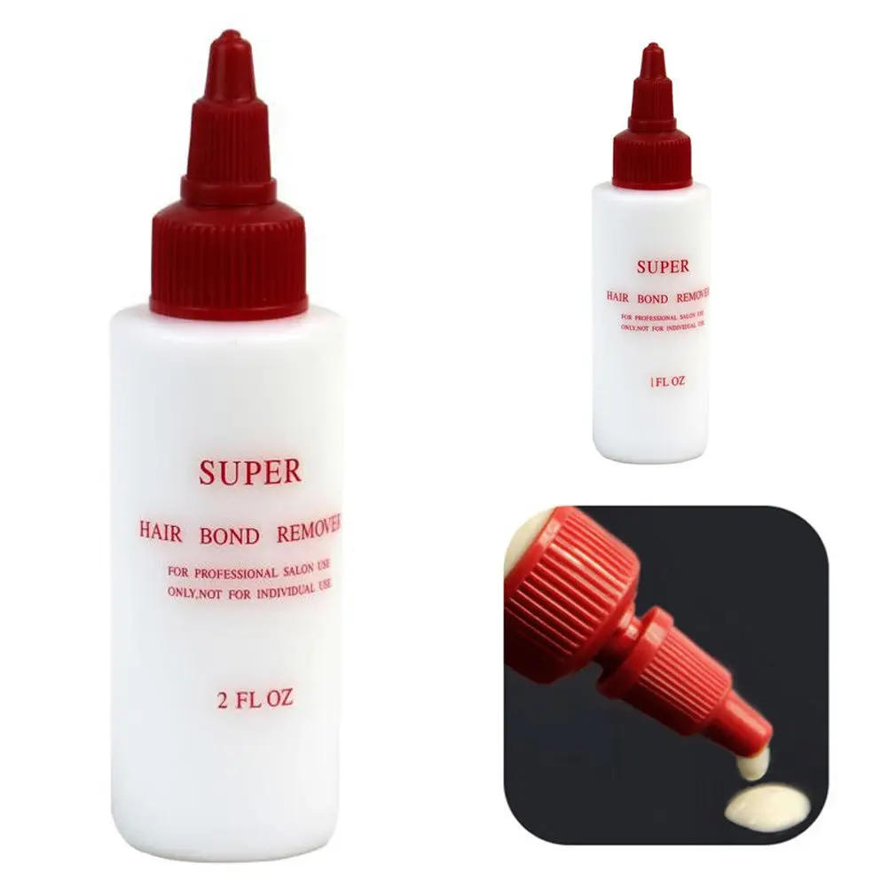 1/2 Bottle 2Floz White Hair Bond Glue Wig adhesive Remover Liquid Hairpiece Weaving Hairstyling Tool Salon Hair Extension Tool
