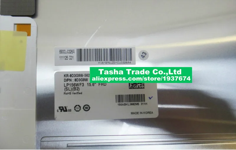 

LP156WF3-SLB2 LP156WF3 SLB2 Screen LCD Screen Panel Display 50pin 15.6" Original