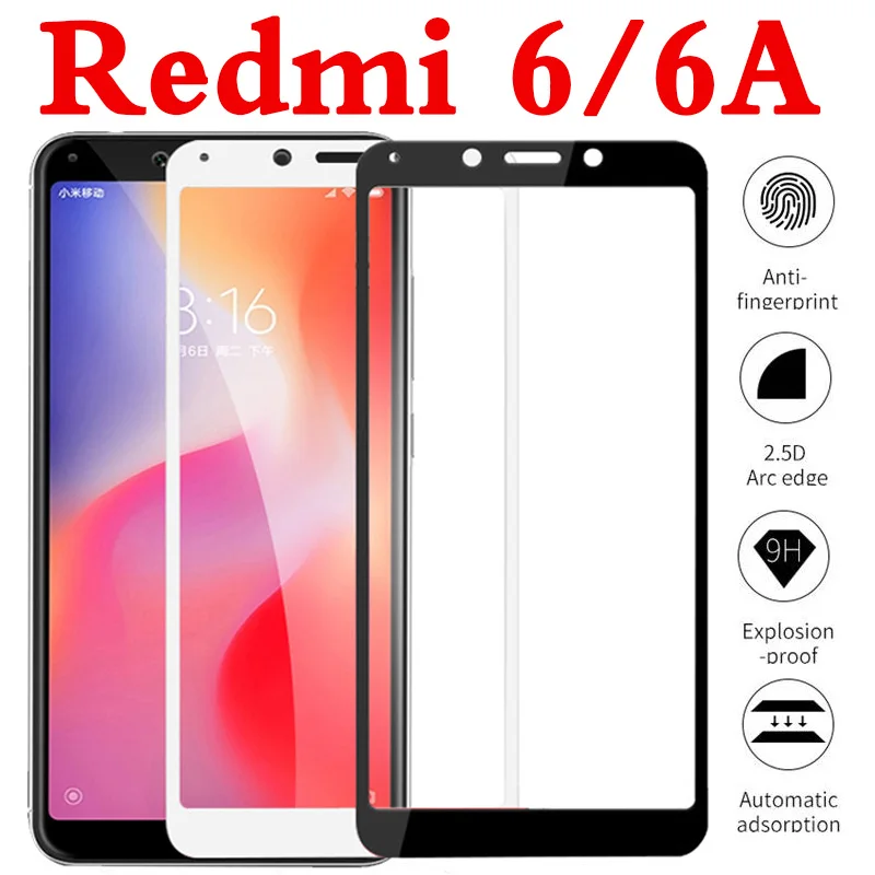 Стекло для xiaomi redmi 6a 6 a6 xiami xaomi xiomi закаленное защитное стекло для экрана ksiomi xiome xiaomi siaomi 9h