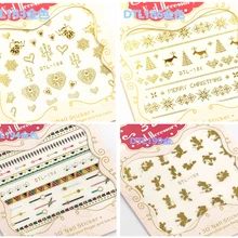 3D золото, лак для ногтей, наклейки для ногтей, декоративные наклейки для ногтей