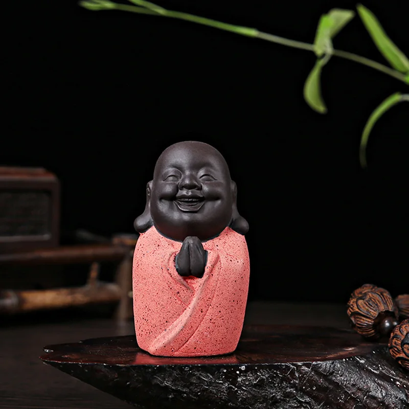 Tea Pets Happy Buddha Lucky Maitreya Monk Caisha Boutique Zisha Tea Accessories Office Home Decoration Crafts Small Figurines Tea Pets Happy Buddha Lucky Maitreya Monk Caisha Boutique Zisha Tea Accessories Office Home Decoration Crafts Small Figurines
