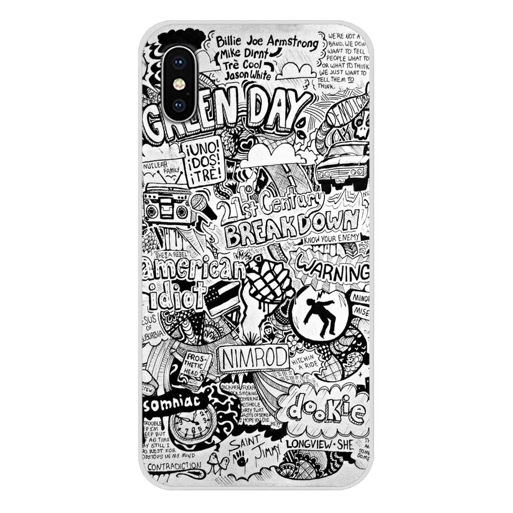 Для Xiaomi Mi6 A1 5X 6X Redmi Note 5 5A 4X 4A 4 3 Plus Pro pocophone F1 TPU прозрачные чехлы Coldplay Green Day Rock Billie