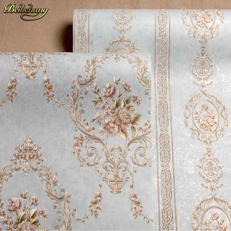beibehang High - grade European non - woven bedroom bedside background wall wall paper bedroom 3D relief embossed wallpaper AB beibehang High - grade European non - woven bedroom bedside background wall wall paper bedroom 3D relief embossed wallpaper AB