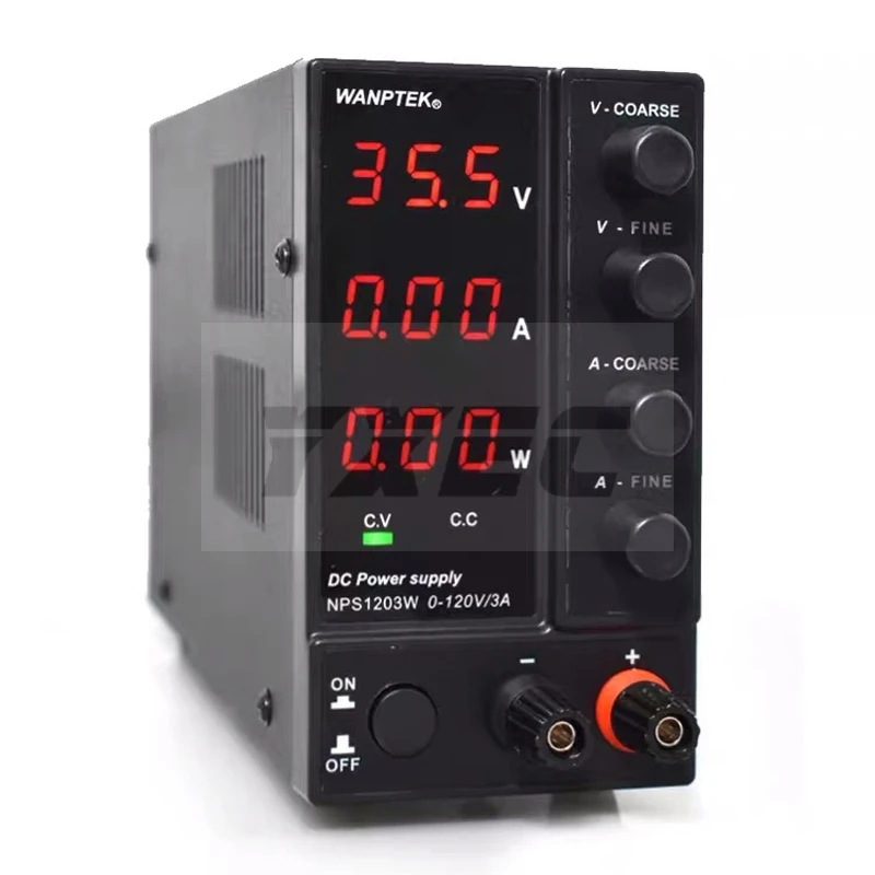 

NPS306W/605W/3010W/1203W Mini Switching Regulated Adjustable DC Power Supply with power display 30V6A/60V10A 0.1V/0.01A/0.01W