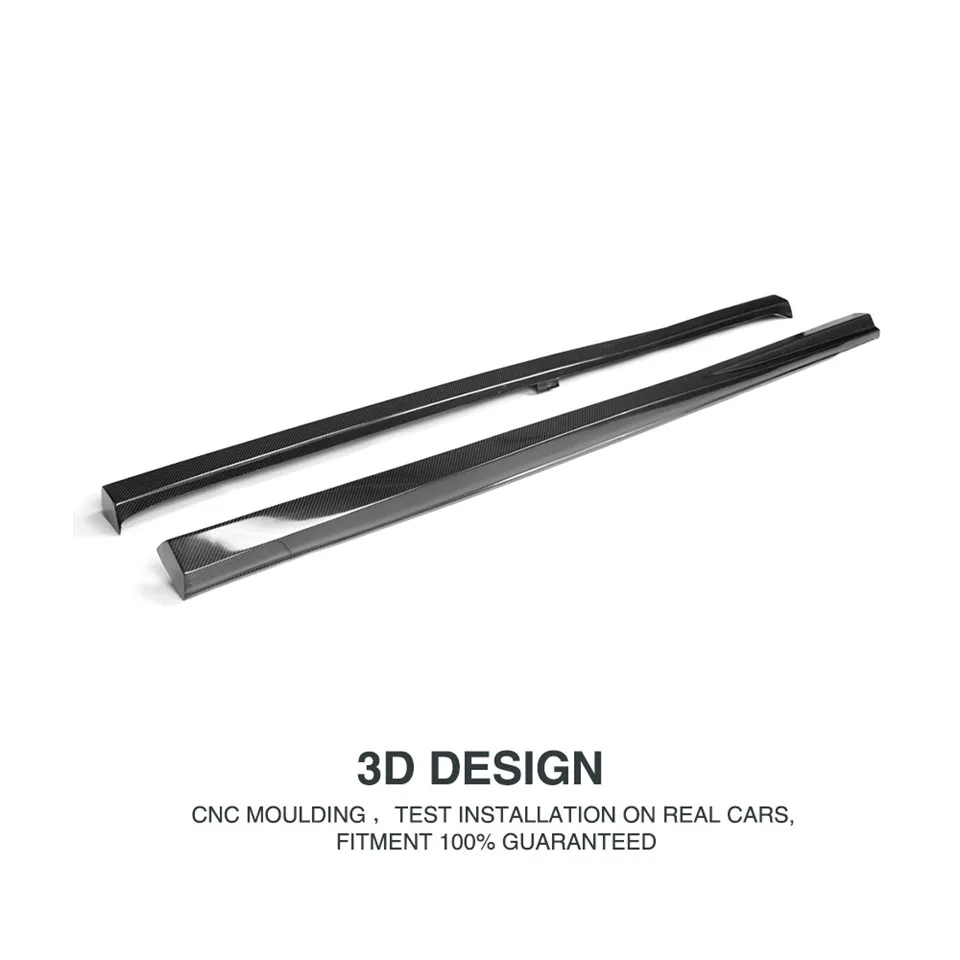 Carbon fiber Auto side Bumper Skirts Aprons for Volkswagen VW Golf 7 VII MK7 GTI Only 2014-2017 2PC