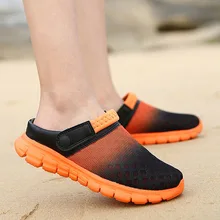 Летняя обувь; мужские уличные сандалии; повседневные вьетнамки на плоской подошве; мужские сандалии для отдыха; дышащие сетчатые мужские шлепанцы; мужская обувь